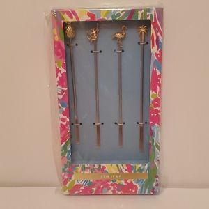 🆕️IN PACKAGE Lilly Pulitzer drink stirrers 4pc
